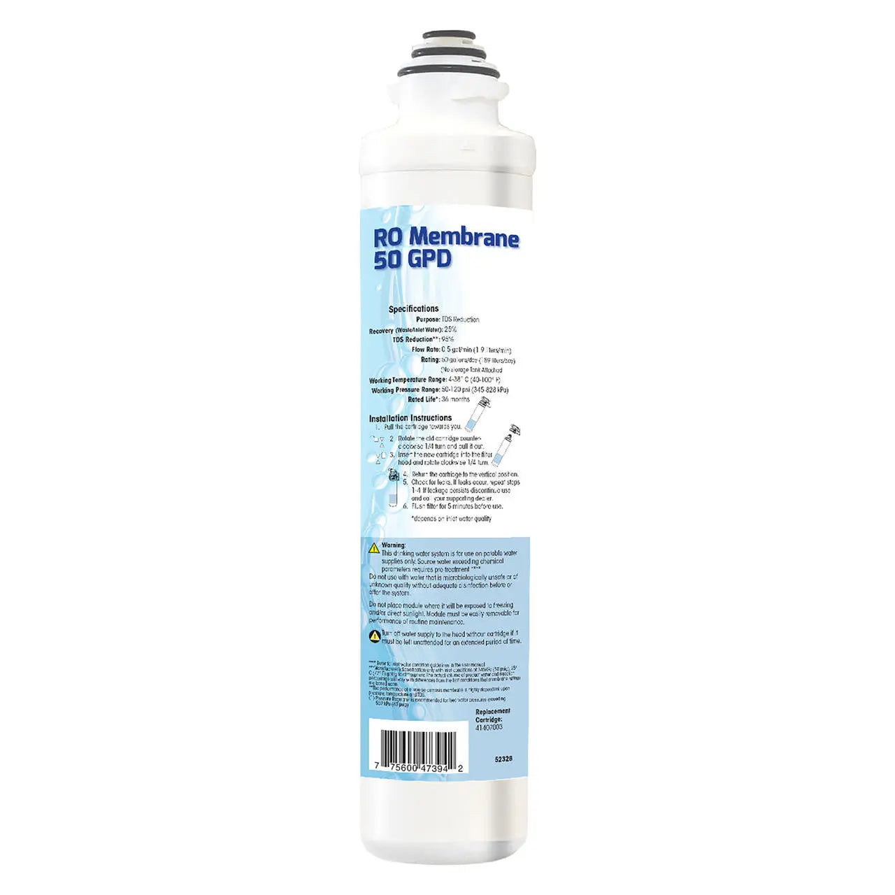 Hydrotech - Replacement Reverse Osmosis Membrane 50 GPD shopgoh2o